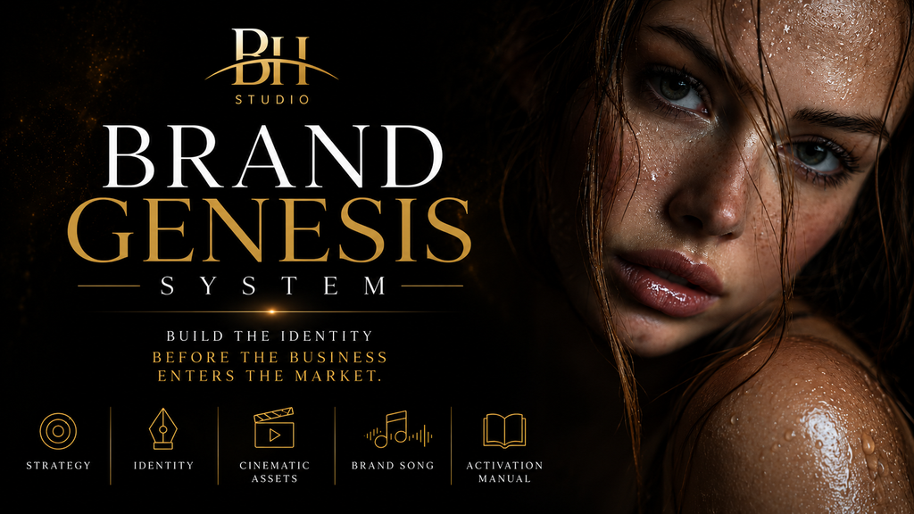 A speculative cinematic fragrance brand film demonstrating the visual storytelling and production style available within the Brand Genesis System