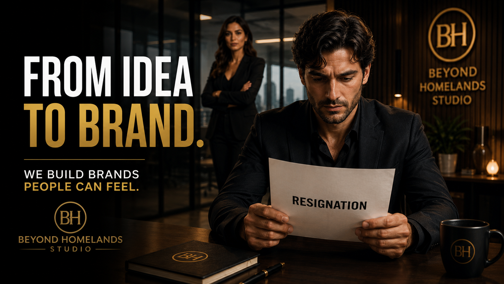 A speculative cinematic brand film following a professional preparing to launch an independent business, demonstrating how strategy, identity and emotional storytelling can turn expertise into a recognizable new brand.